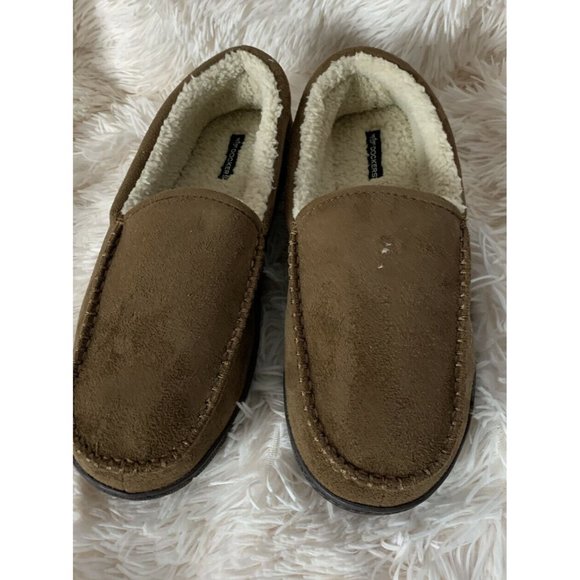 Men’s Slippers Size XXL 13 Douglas Weekender Moccasin With Memory Foam Tan - Picture 5 of 12
